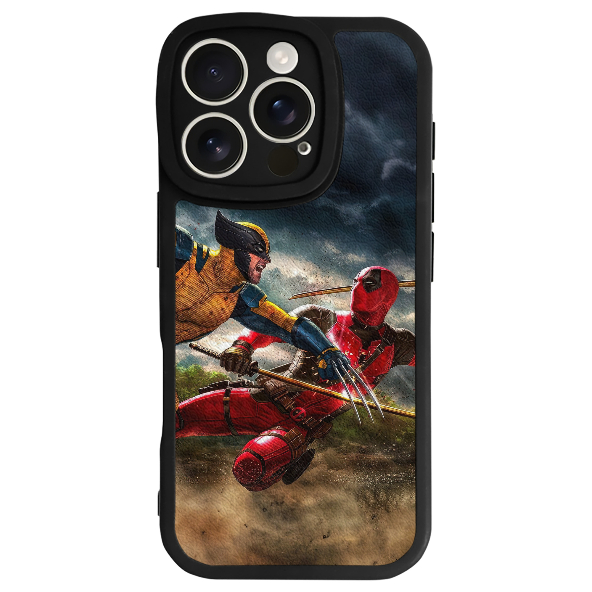 （画像用） Deadpool デッドプール 【iPhone 16シリーズ対応】シリコンスマホケース（レザー調） 材質：シリコン